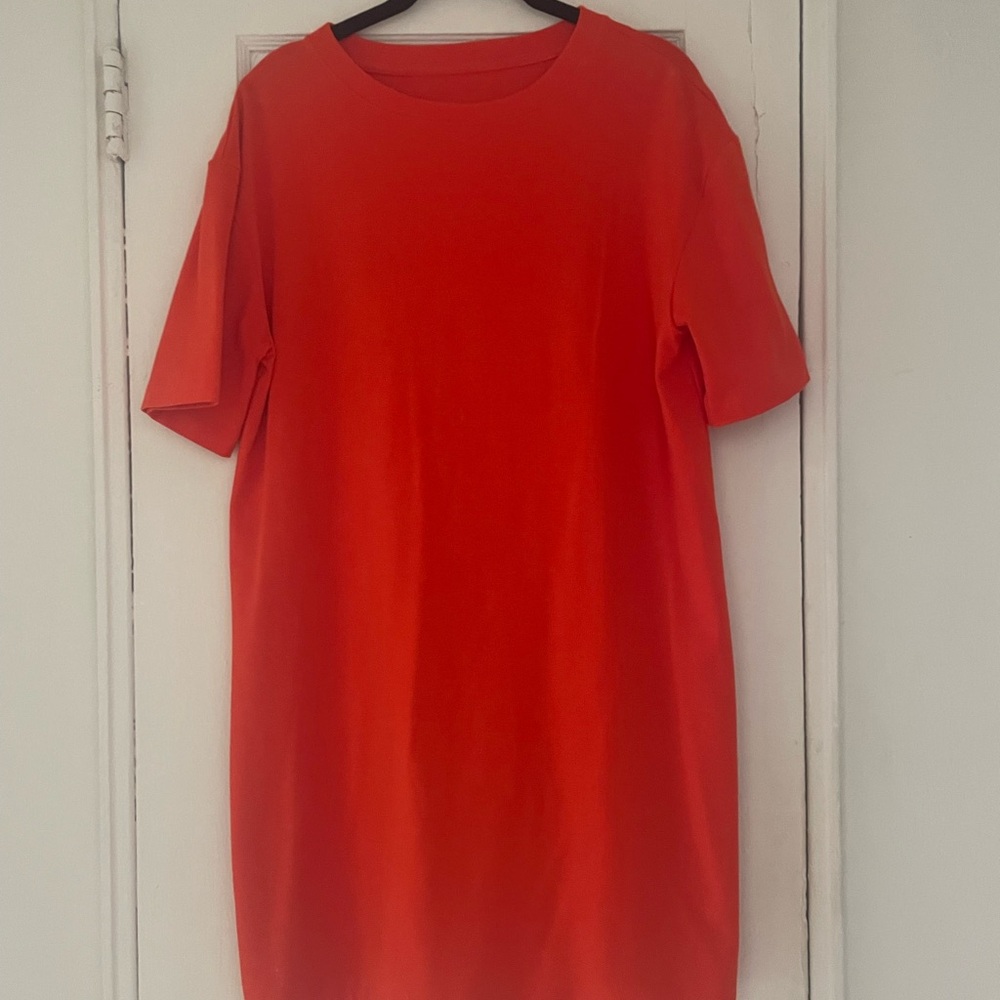 Vibrant Orange T-Shirt Dress
